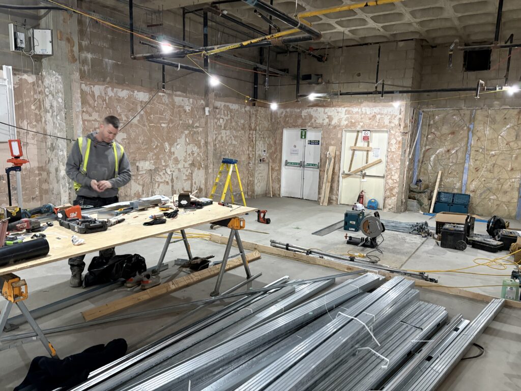 Work continues at the restaurant.