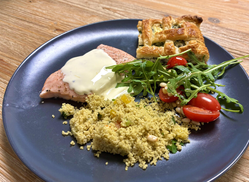 A plate of cold food