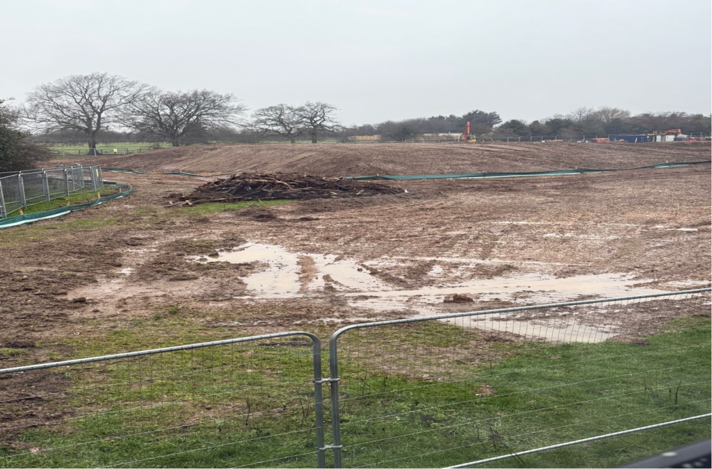The current state of the Taylor Wimpey site.