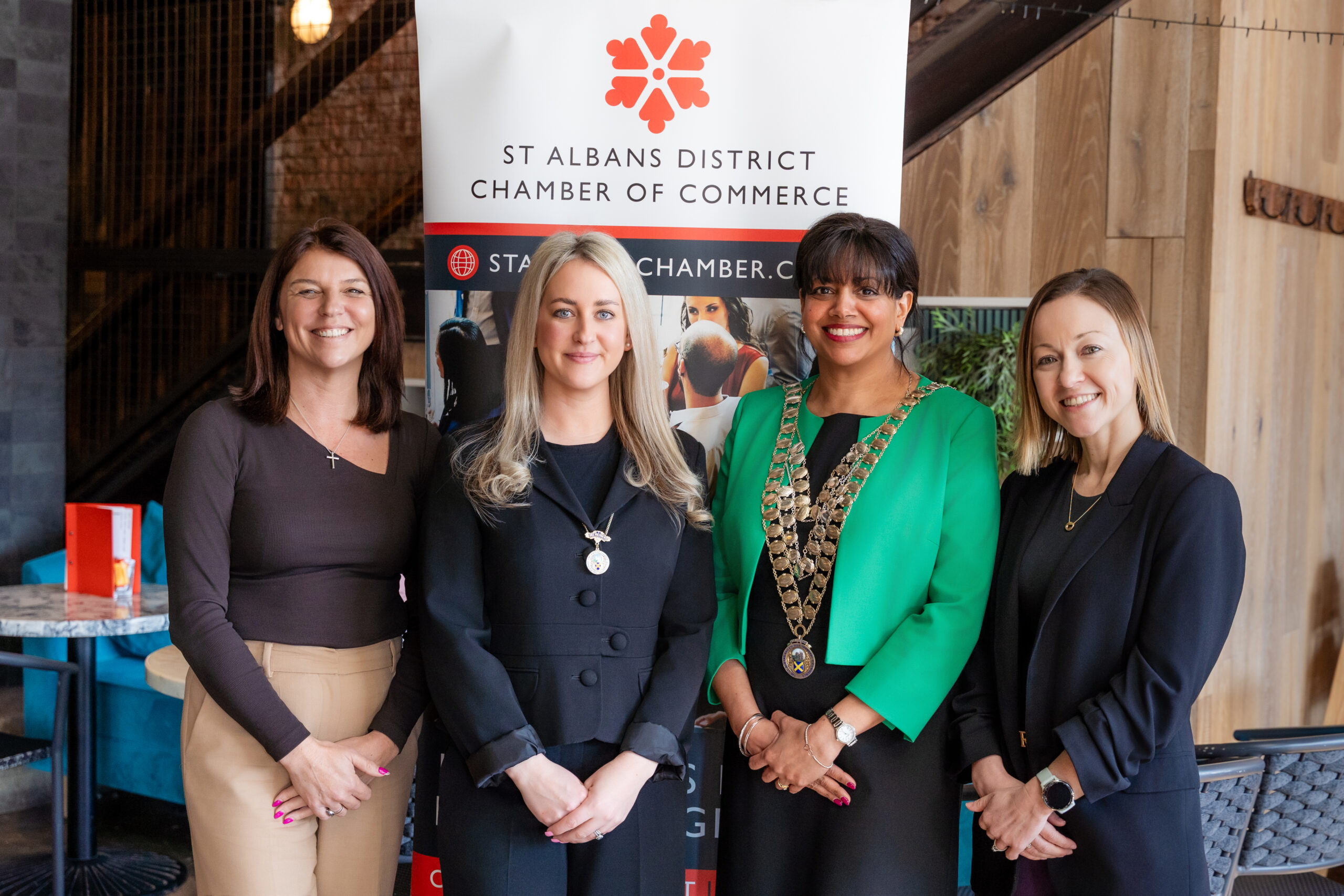 The new directors, Vice-President and President of St Albans Chamber of Commerce.