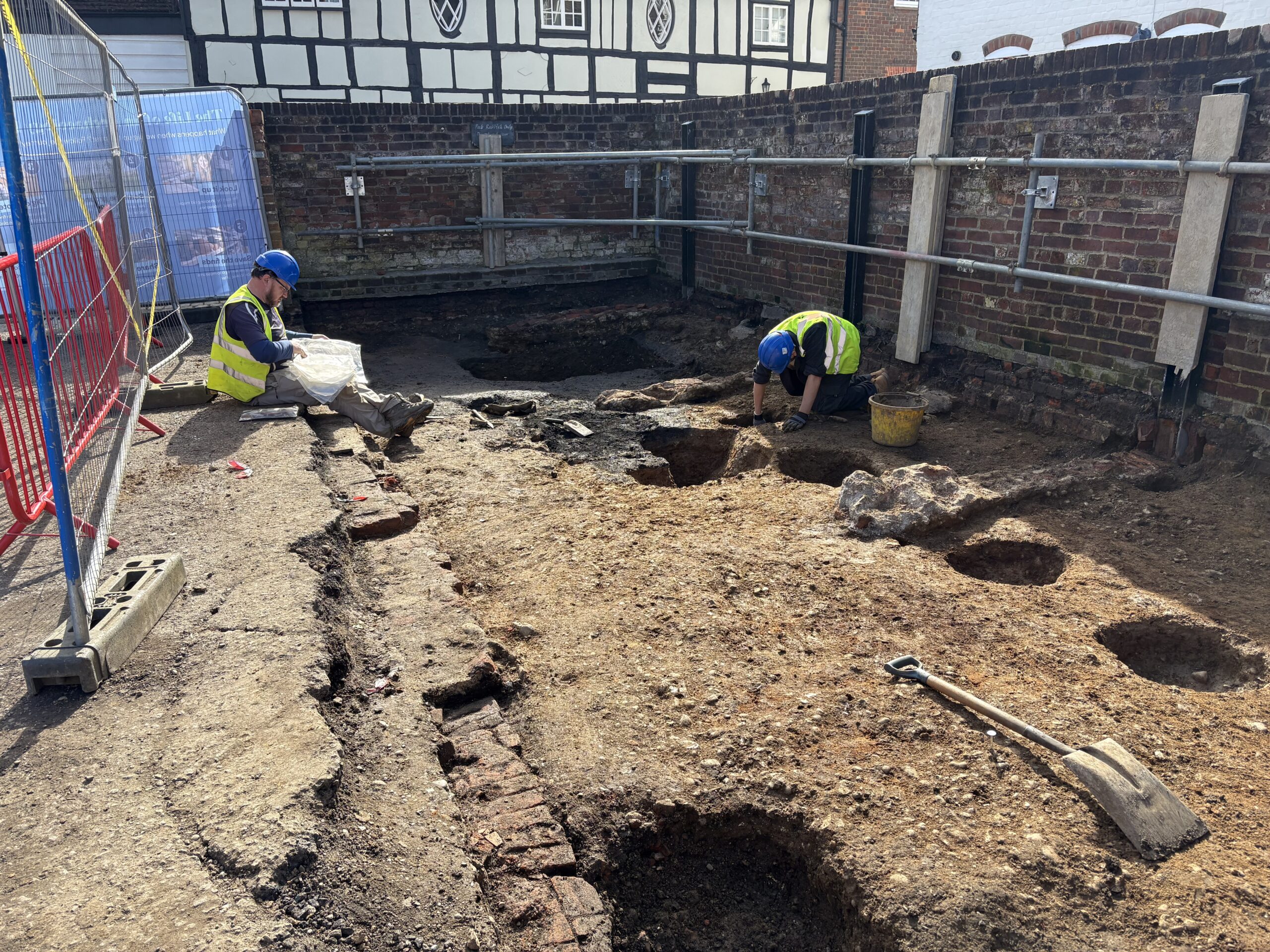 The archaeological dig at the Rose and Crown continues.