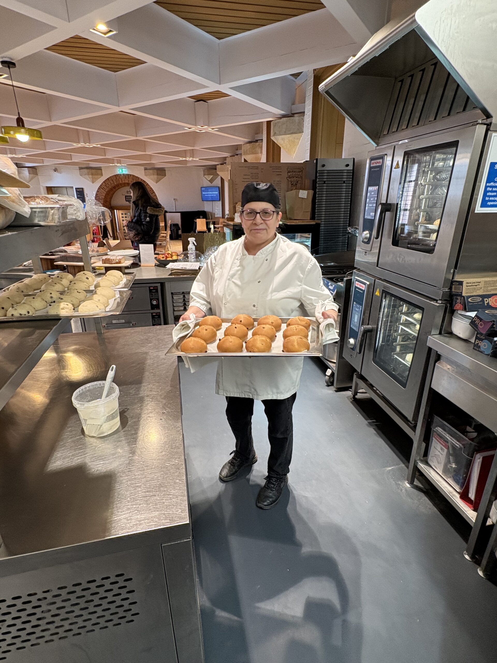 Graca Tilson makes the Alban buns sold at St Albans Cathedral.