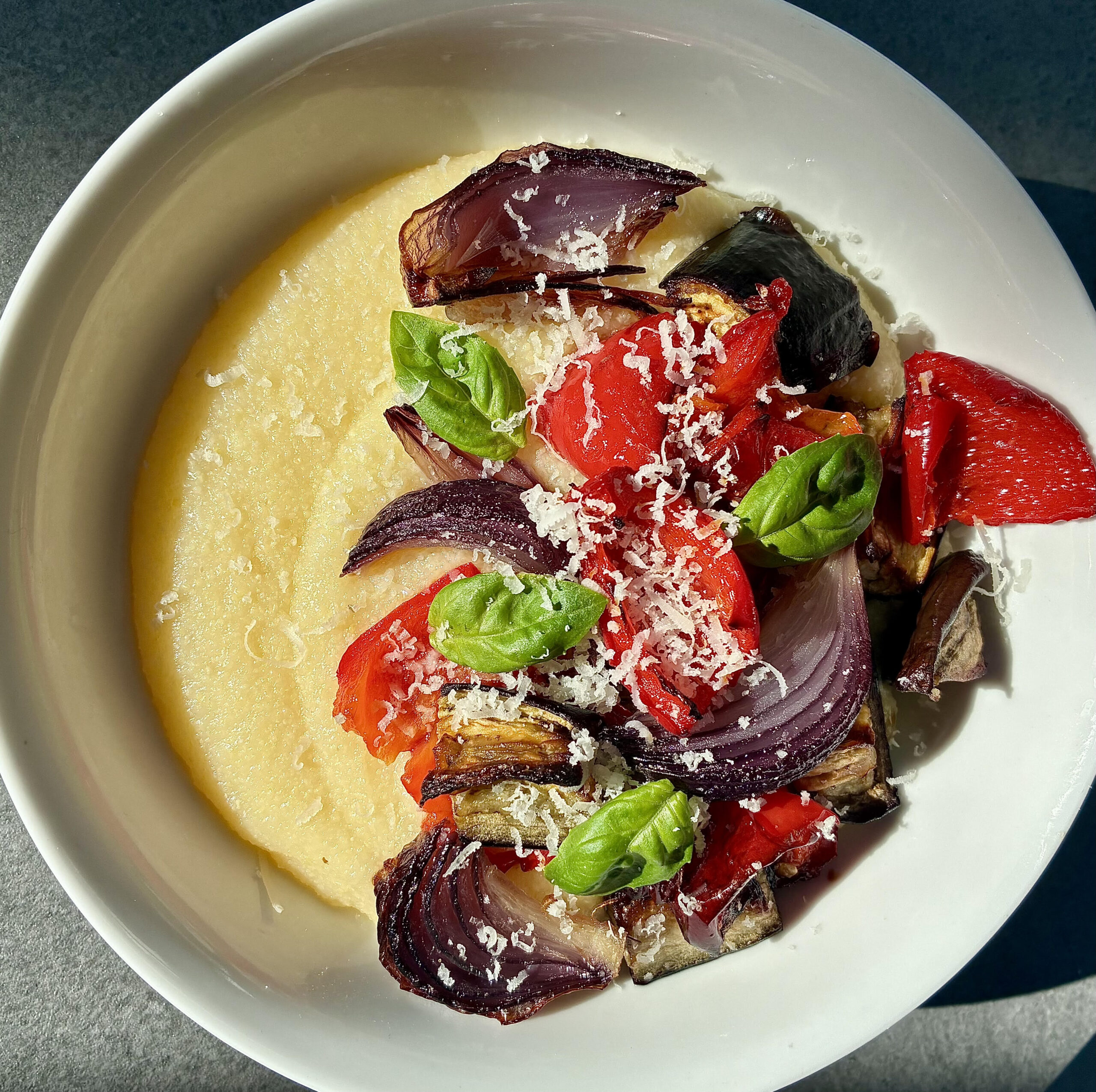 Polenta and roasted veg