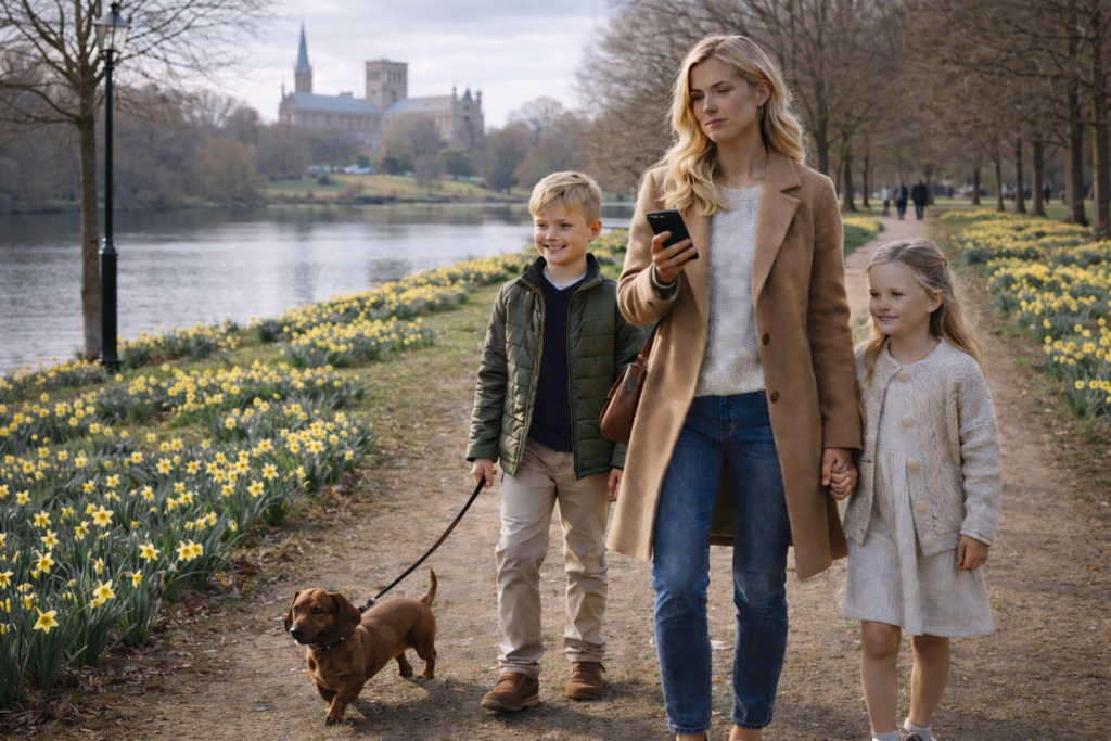 Podcast host Sienna visits St Albans with her children and dog.
