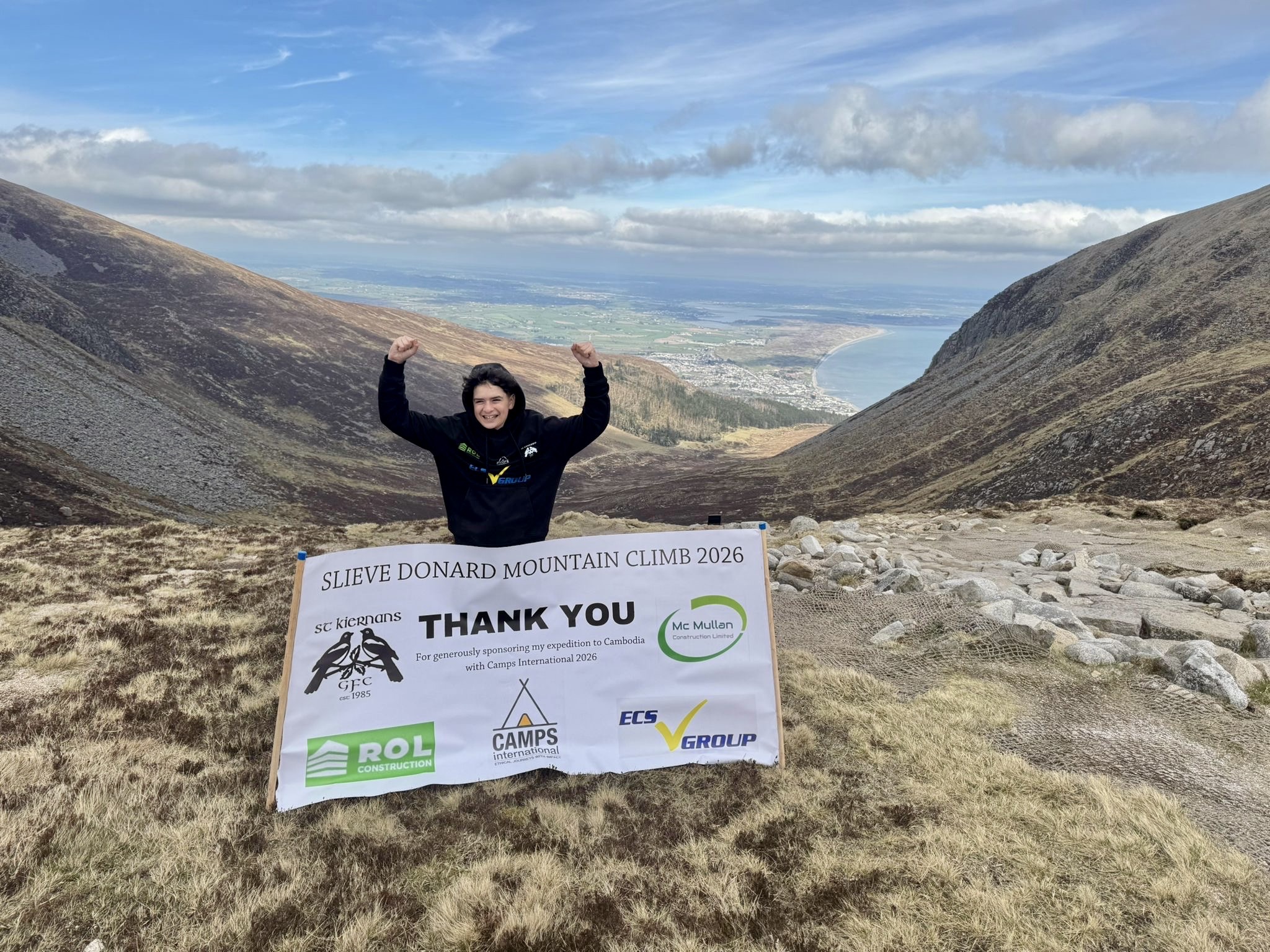 Aaron Holland climbed Slieve Donard in Northern Ireland