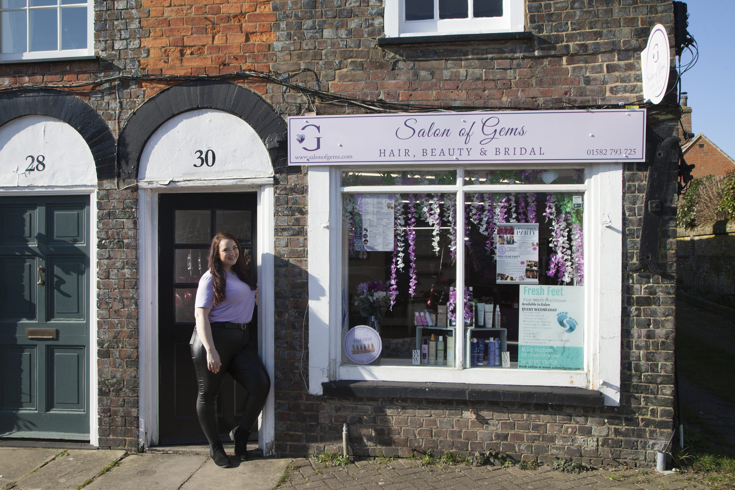 Gemma George outside Salon of Gems