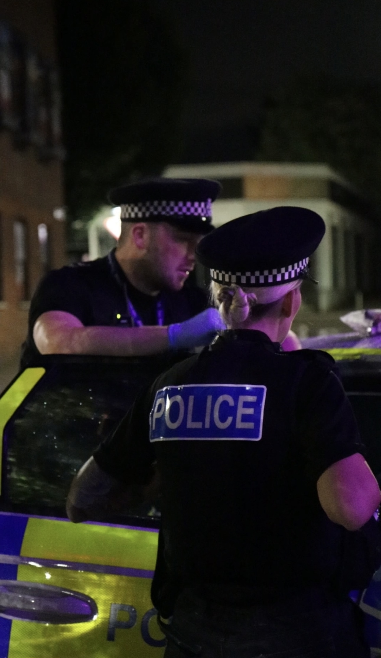 Uniformed officers on patrol in St Albans city centre.