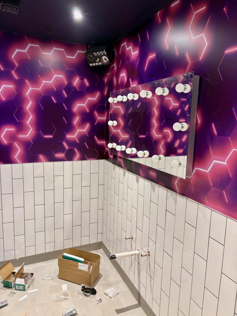 One of the toilets at Chicken George
