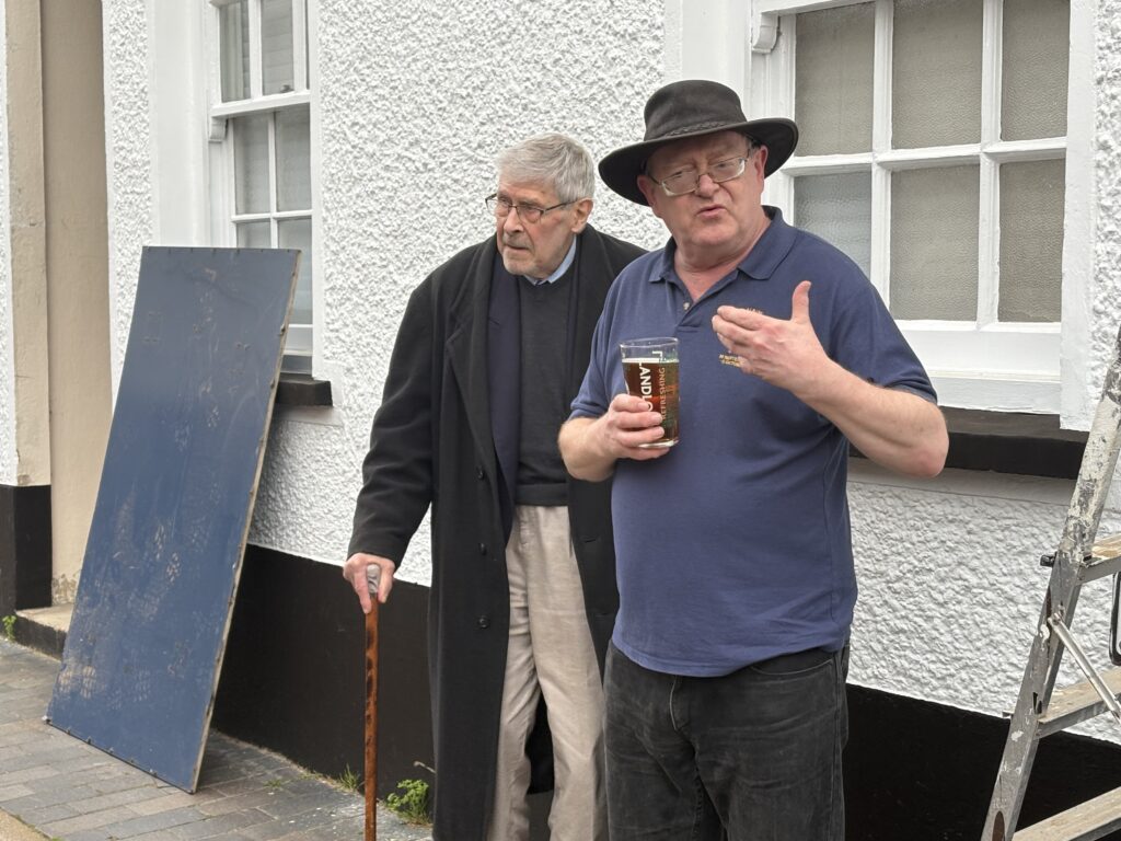 Unveiling of the new CAMRA memorial plaque at The Farriers Arms