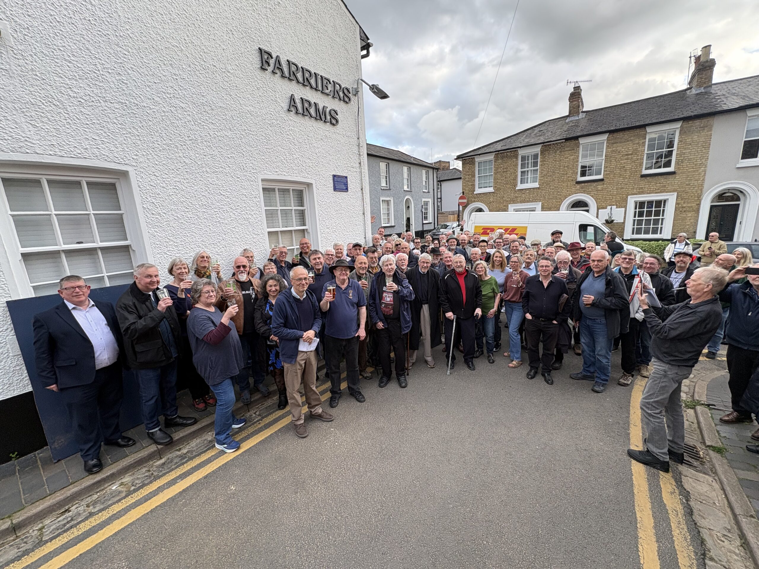 Unveiling of the new CAMRA memorial plaque at The Farriers Arms
