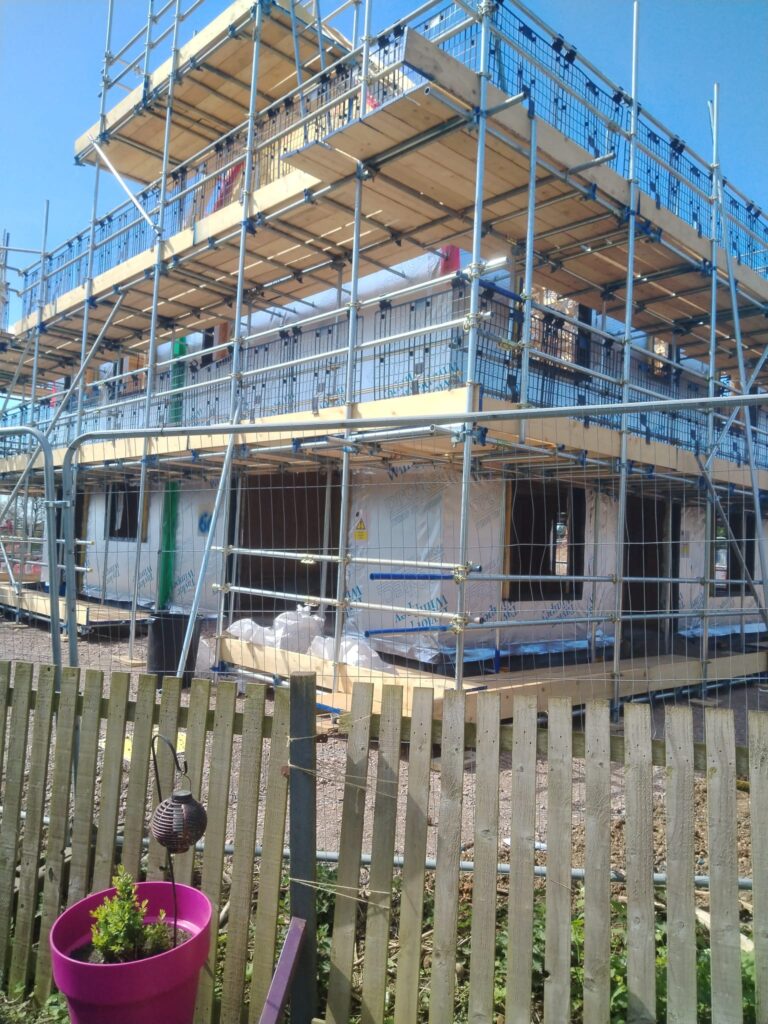 The view out of a neighbour's window of the new development.
