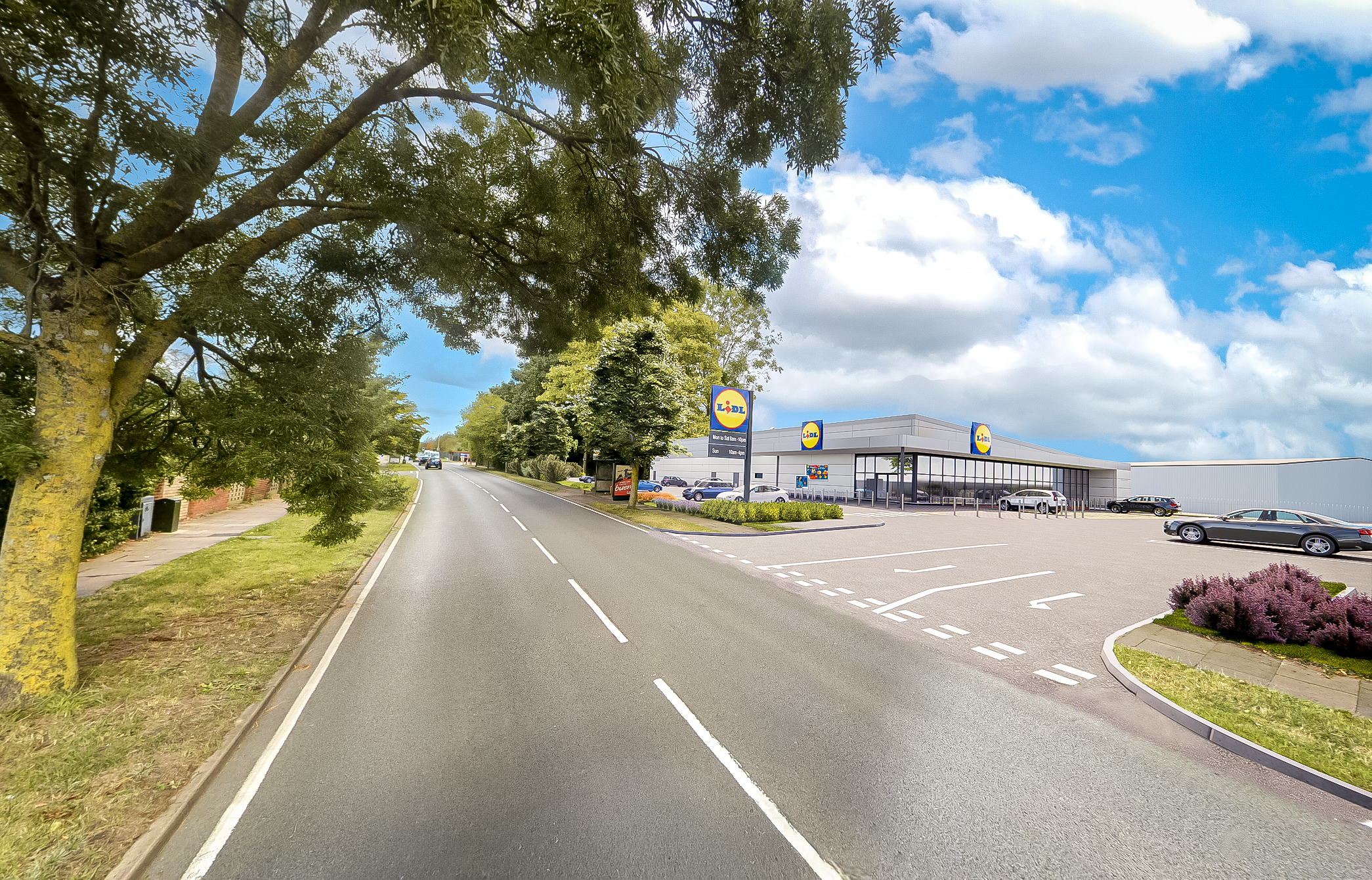 An artist's impression of the new Lidl store.