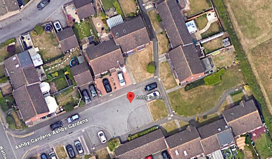 Aerial view of Ashby Gardens. Photo: Google