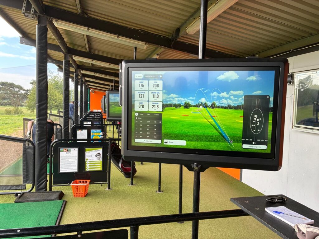The Trackman driving range at Redbourn Golf Club