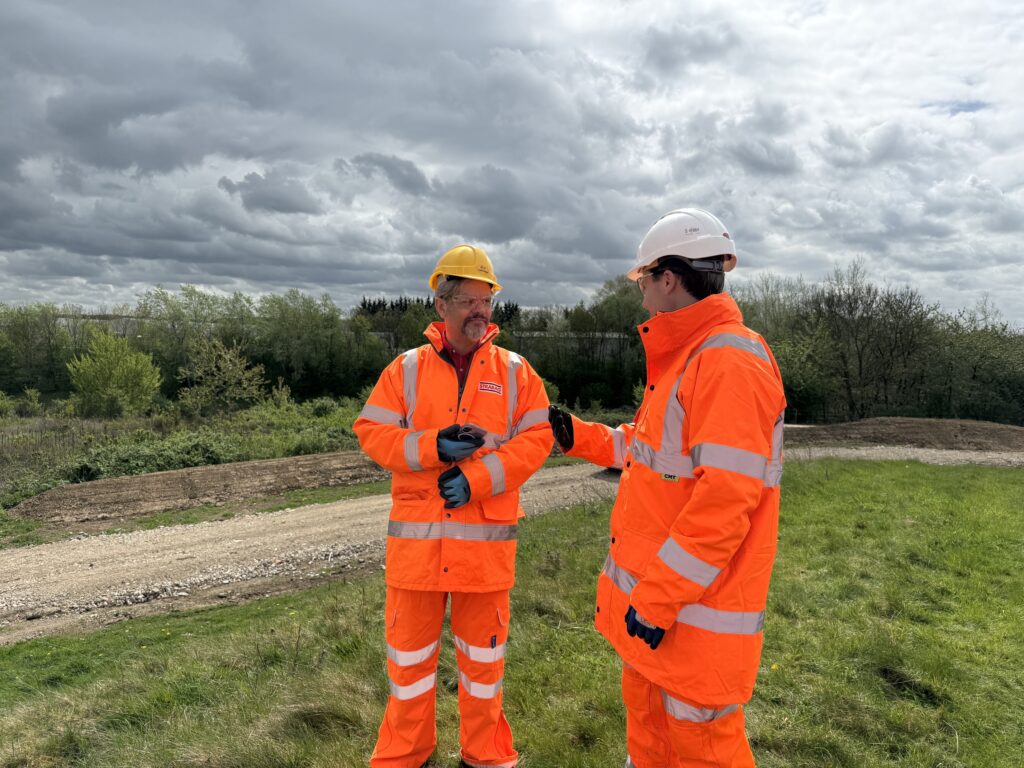 Matt Adams on the SEGRO site with Charles Blake