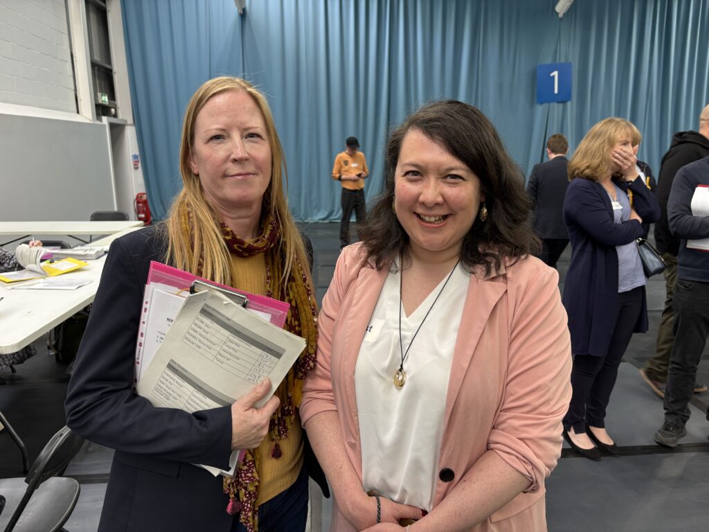 Cllr Helen Campbell and Harpenden MP Victoria Collins