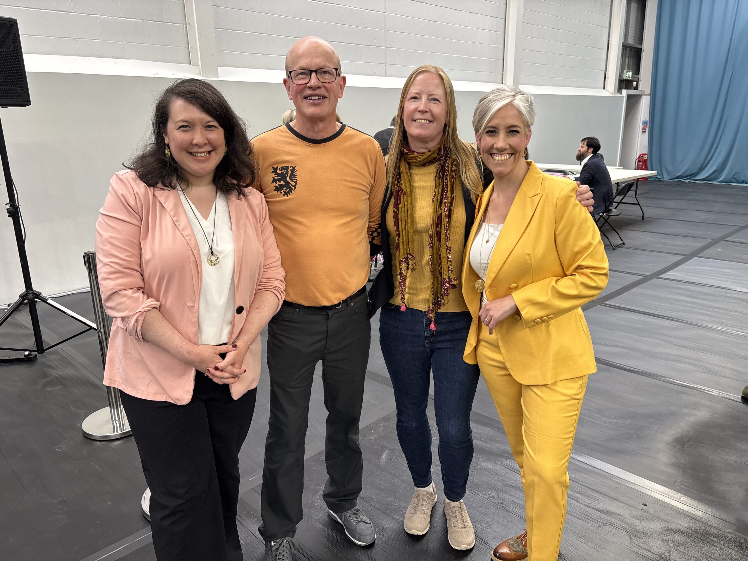 Lib Dems: Harpenden MP Victoria Collins, council leader Cllr Paul de Kort, deputy leader Cllr Helen Campbell and St Albans MP Daisy Cooper.