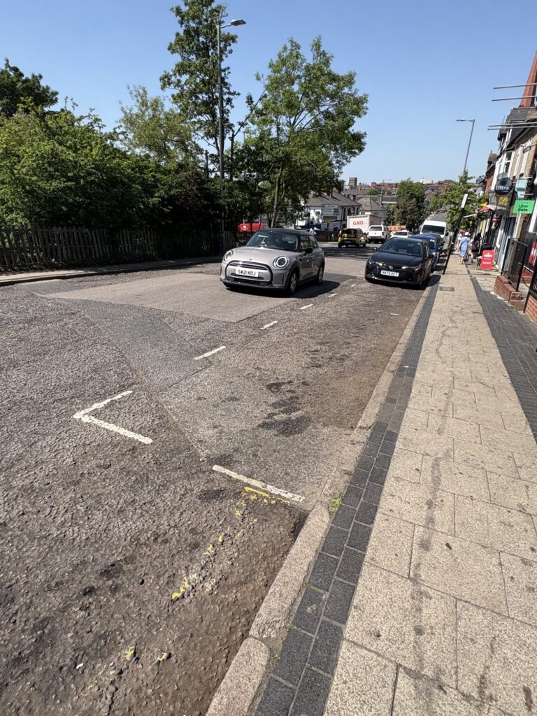 The start of the proposed cycle lane in Victoria Street.