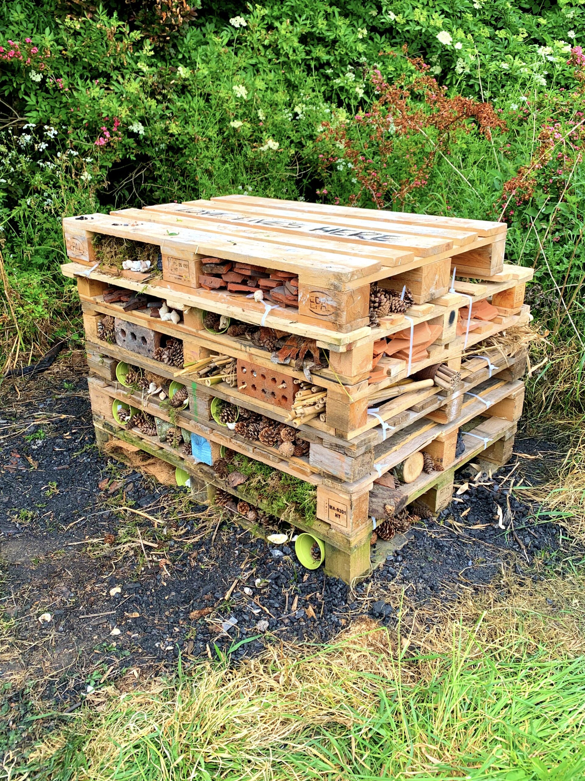 Sopwell bug hotel has been rebuilt after the original was torched by arsonists.