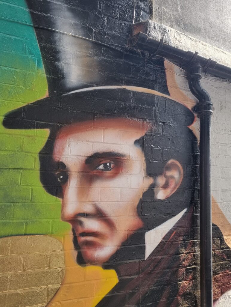 Ant Steel’s mural in Sovereign Way, photographed by Tim Boatswain