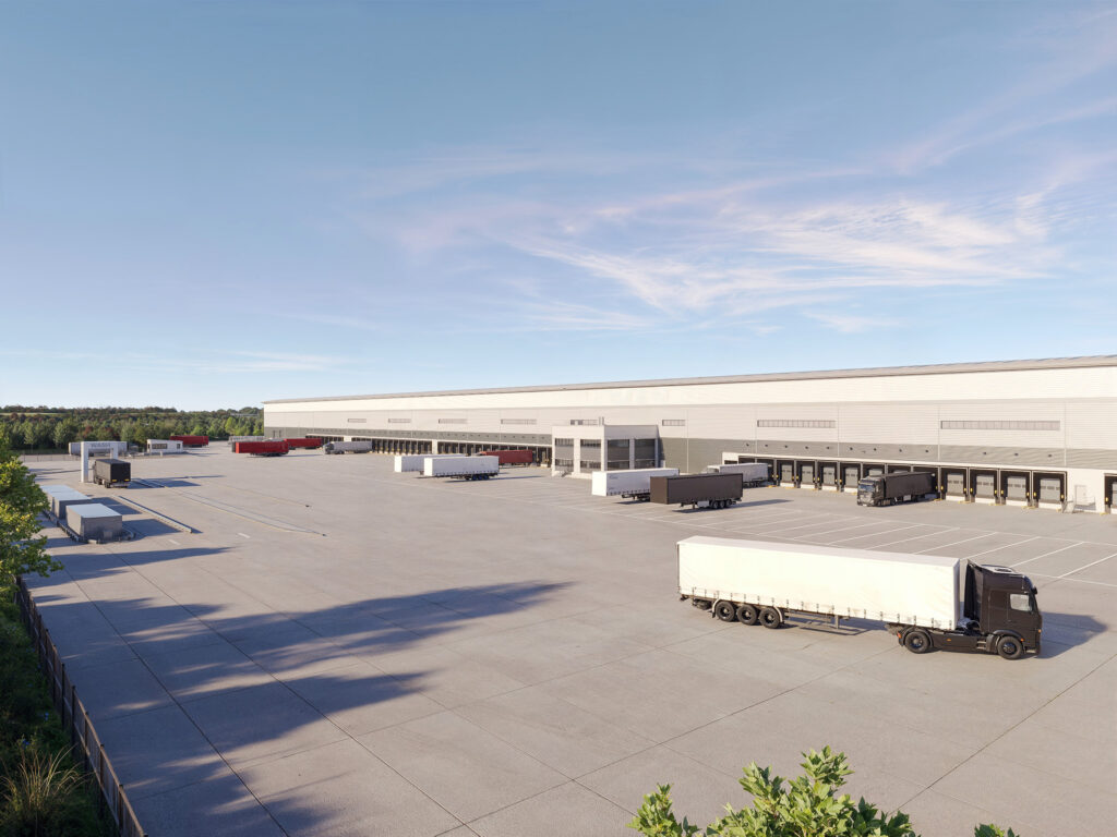 CGI image of the SEGRO Logistics Park at Park Street
