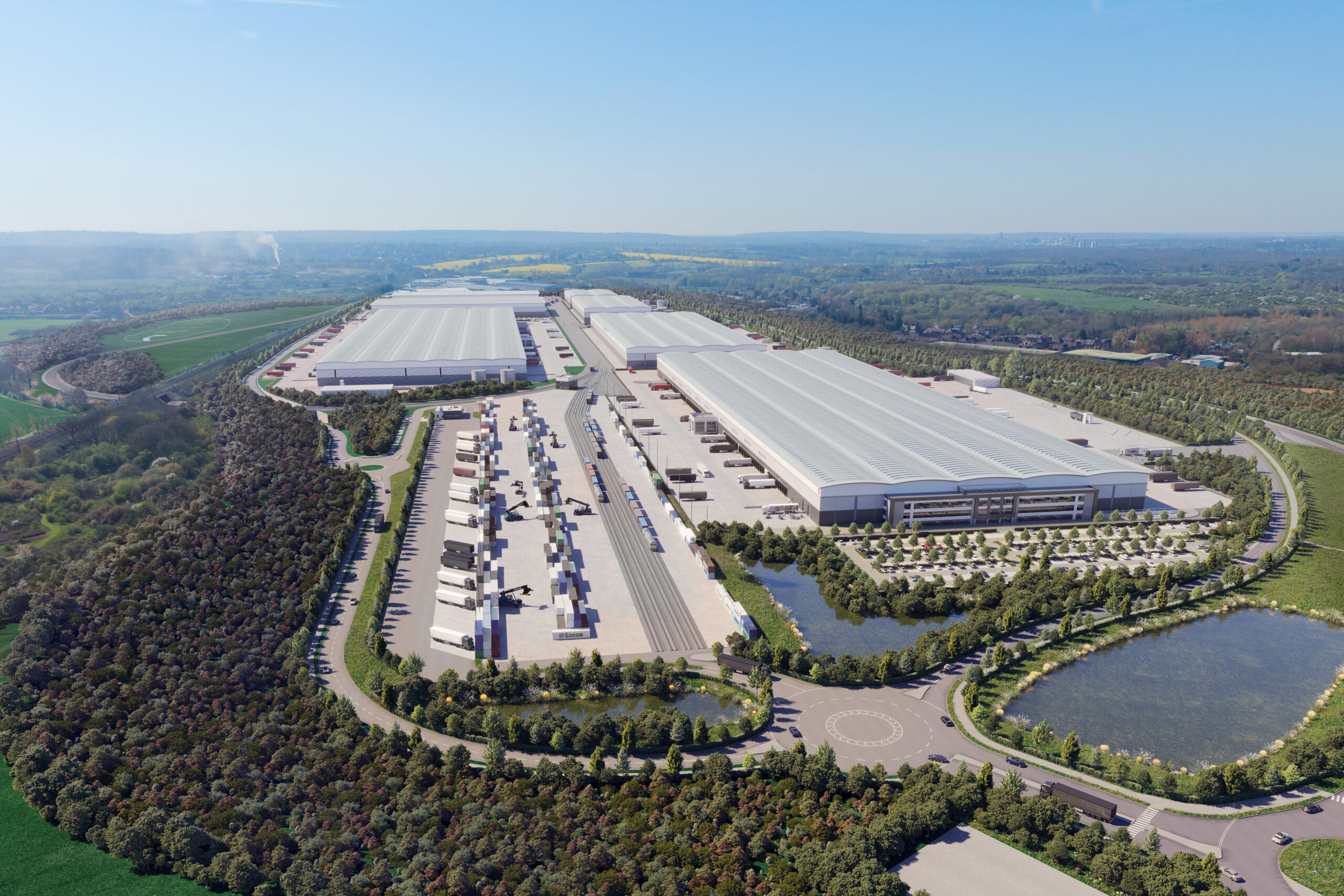 CGI image of the SEGRO Logistics Park at Park Street