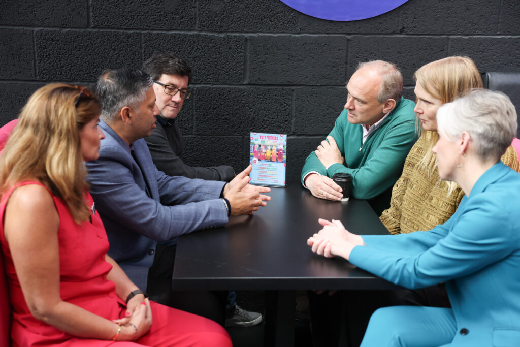 Sir Ed Davey visits St Albans MP Daisy Cooper and local businesses in the city. Photo: Toby Shepheard