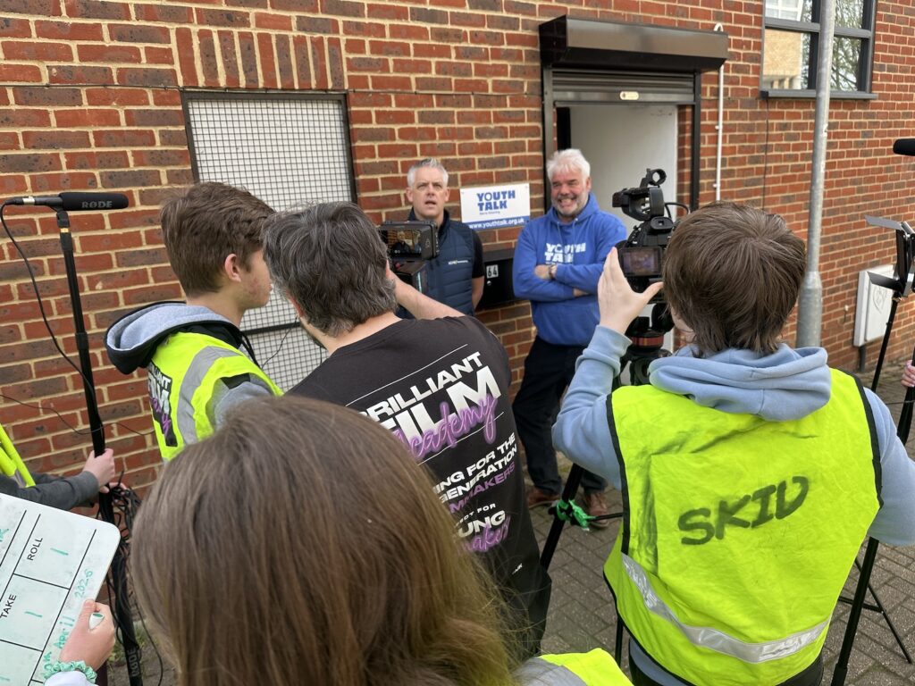 Brilliant students filming the Youth Talk video