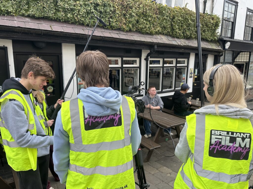 Brilliant students filming the Youth Talk video