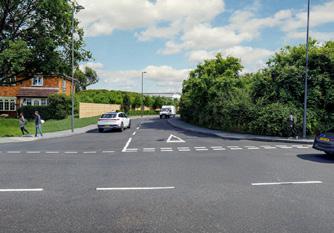 CGI image of the road layout around the SEGRO Logistics Park
