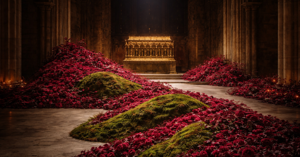 Artist's impression of The Martyr's Garden at St Albans Cathedral