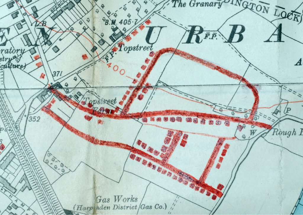 1925 Topstreet area red dot map 1930