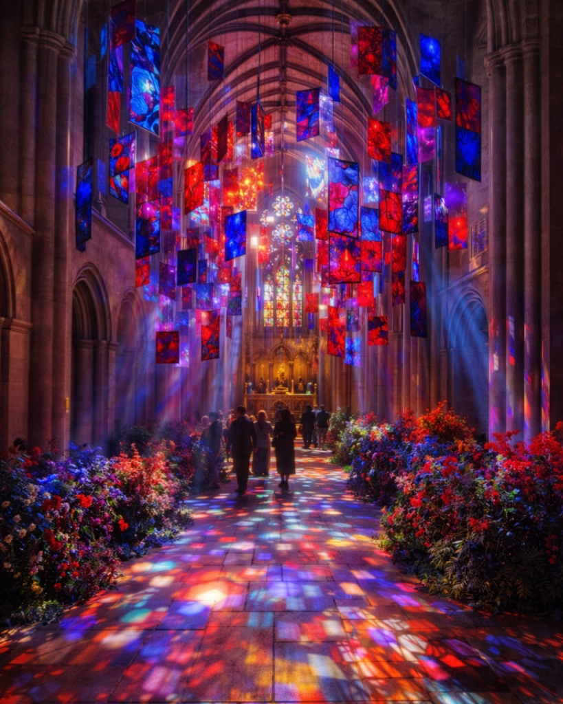 Artist's impression of The Martyr's Garden at St Albans Cathedral