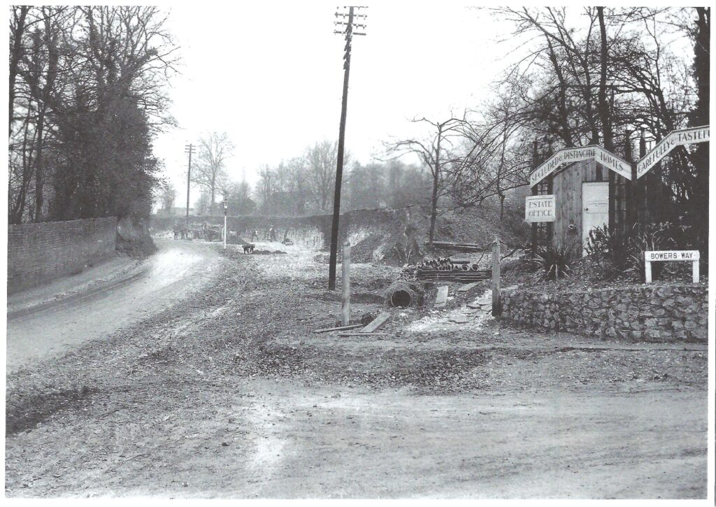 Sun Lane being widened and Bowers Way created 1930