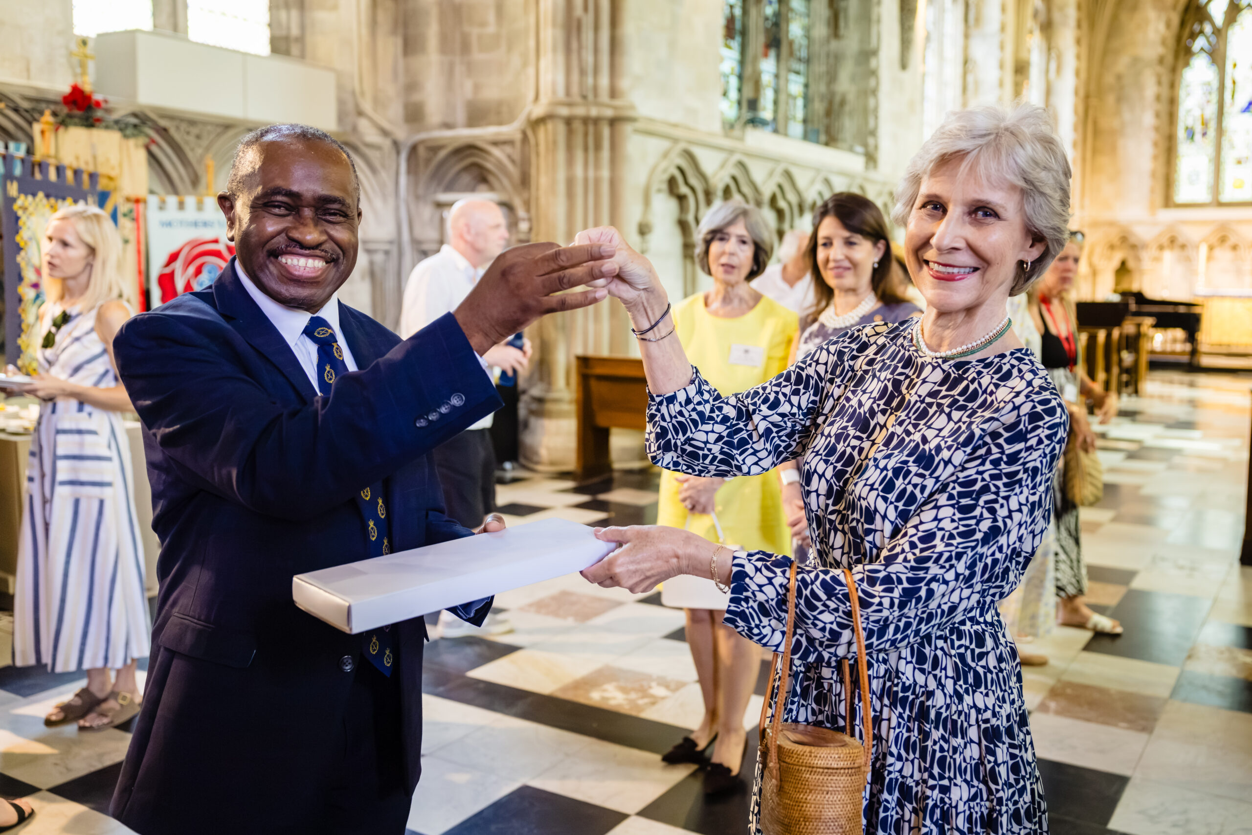 The Duchess of Gloucester with Lionel Wallace
