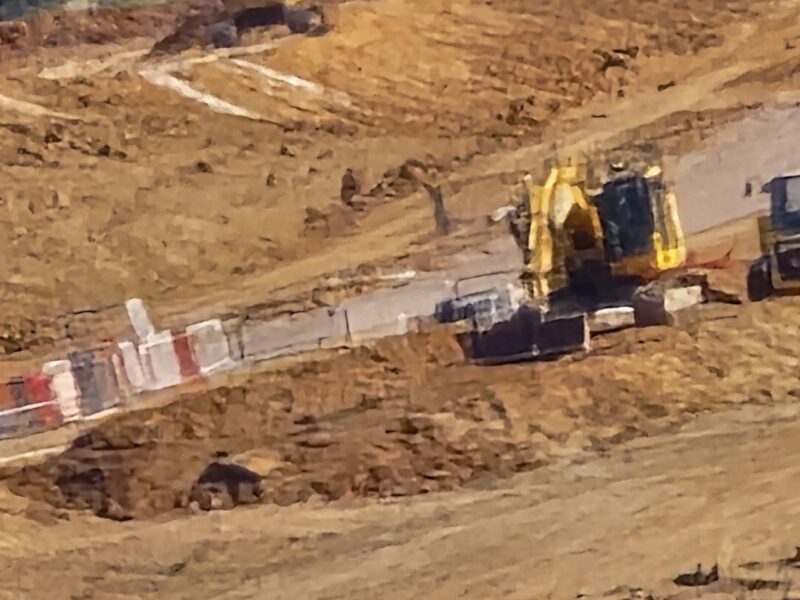 Works on the Park Street rail freight site.