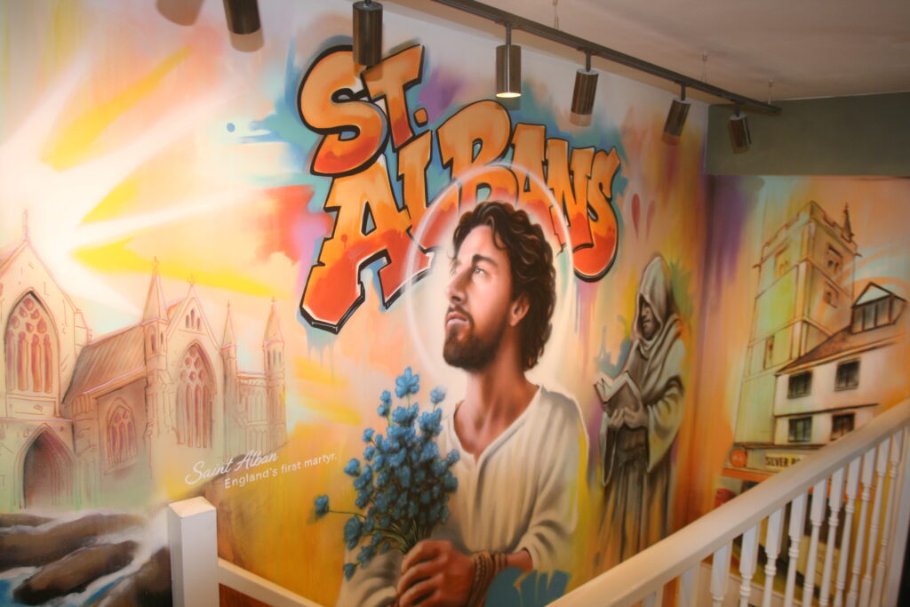The Alban mural at the Silver Palate
