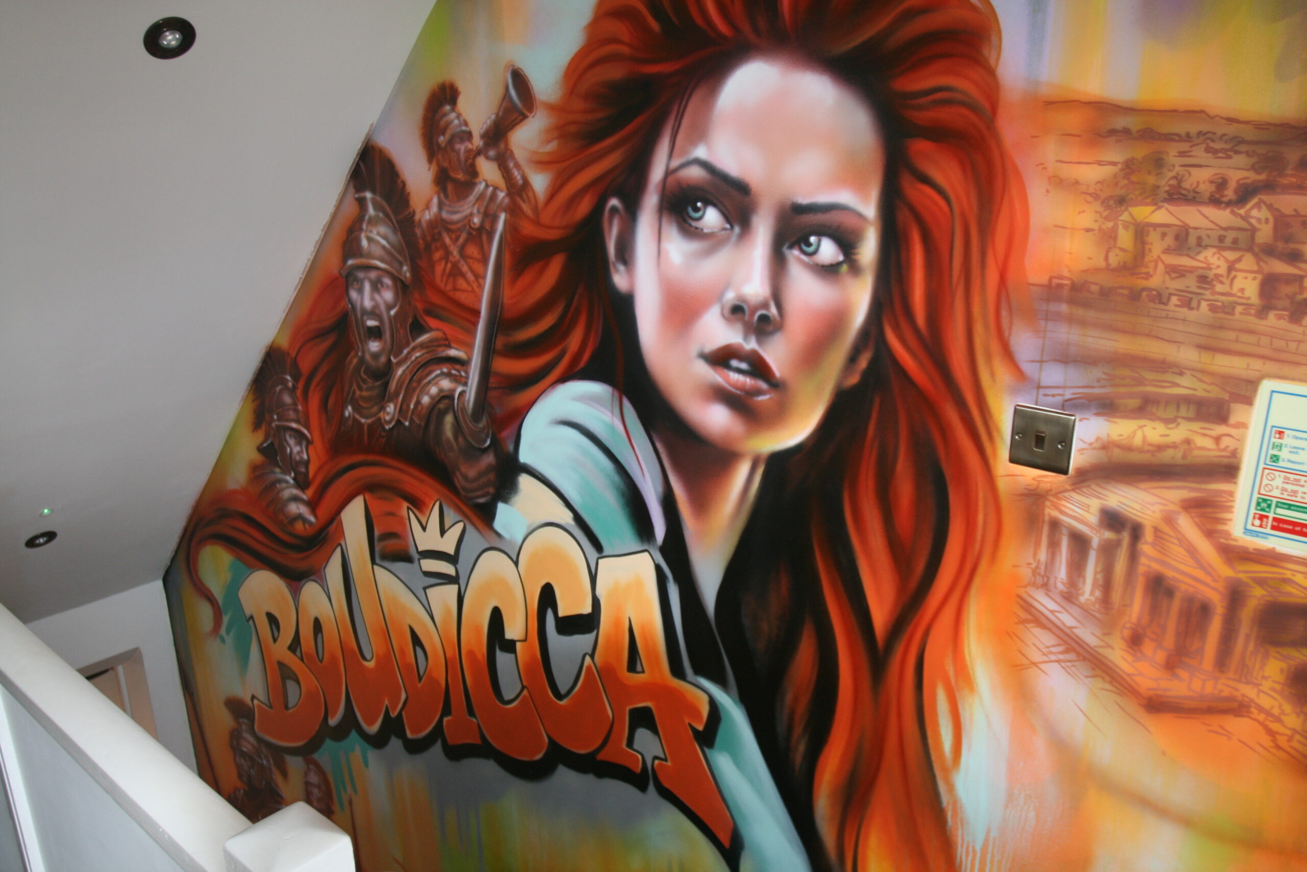 The Boudicca mural at the Silver Palate