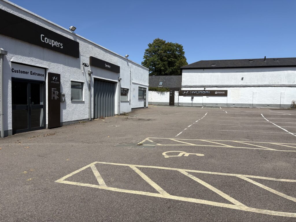 The yard of the former Coupers dealership