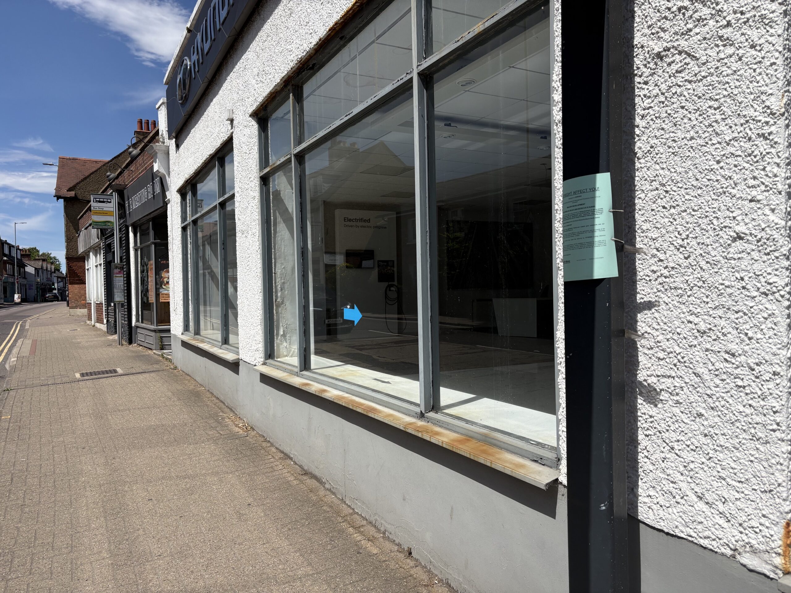 Empty units in Catherine Street