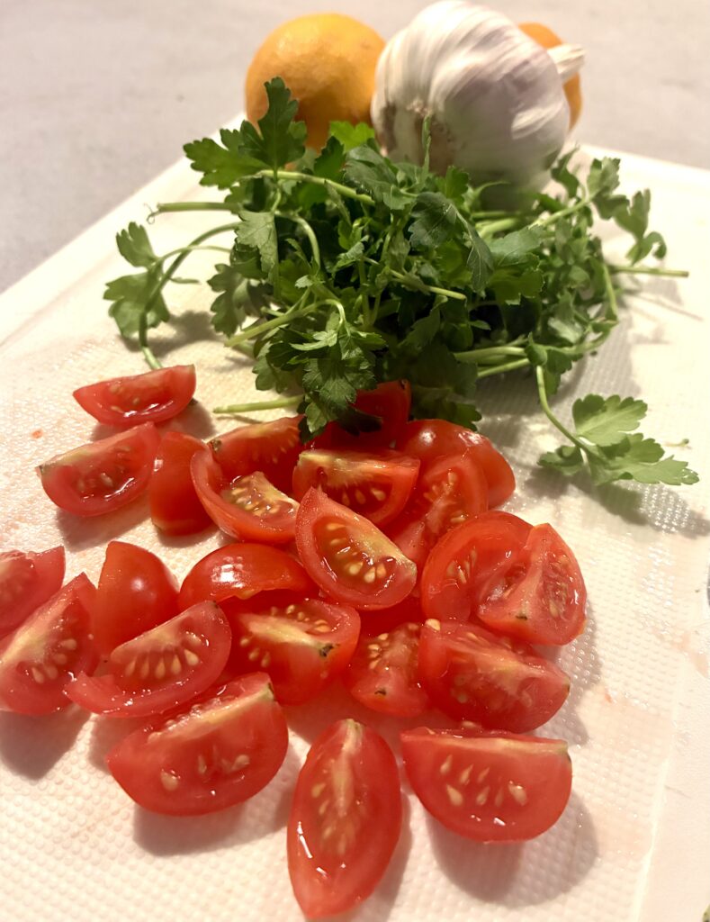 Sardine recipe accoutrements