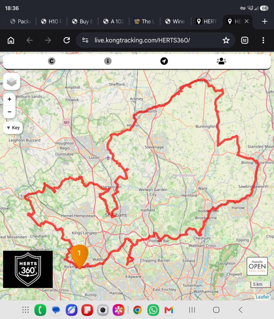 Ricky's route around Herts