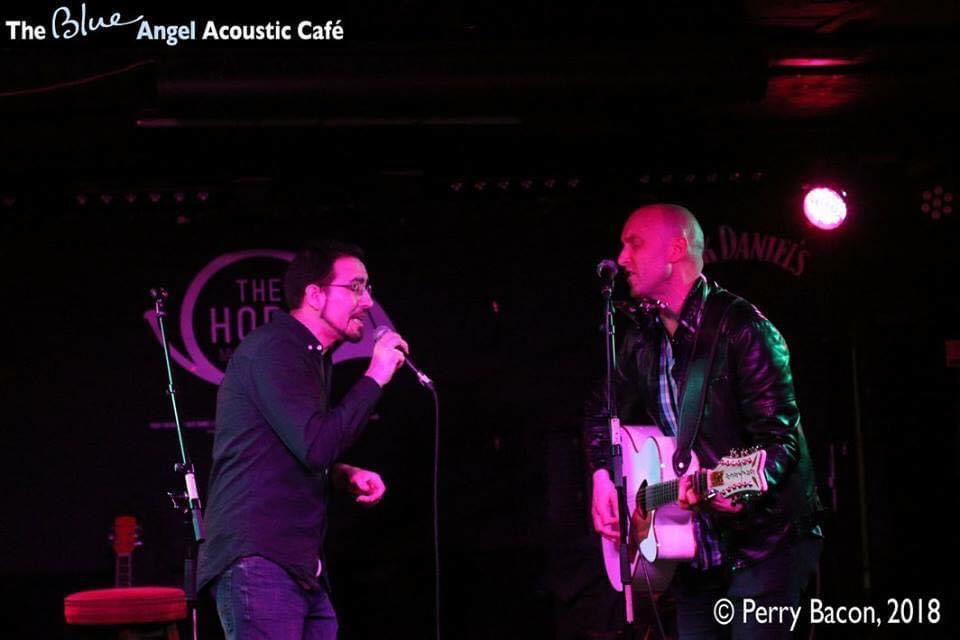Darren Millard and Steve Sumner at The Blue Angel Acoustic Café. Photo: Perry Bacon