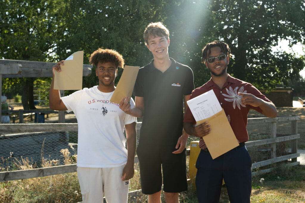 A level results day at Nicholas Breakspear School