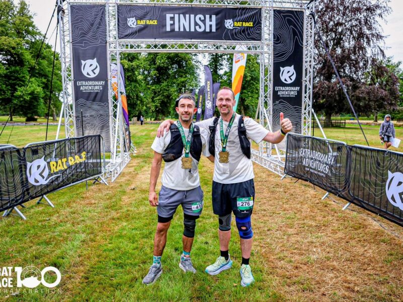 Joe and Paul at the finish line.