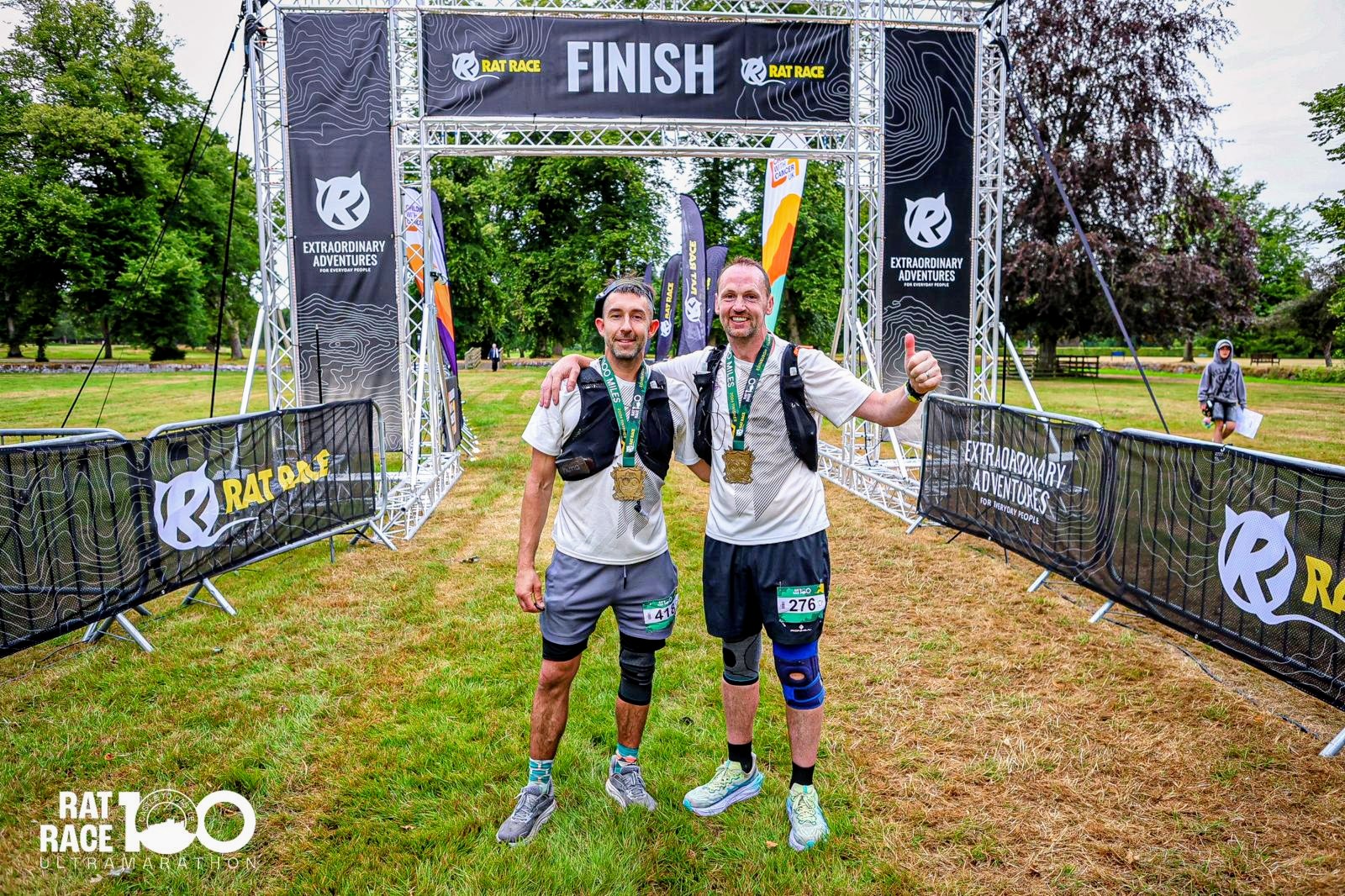 Joe and Paul at the finish line.