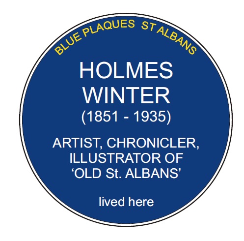 Holmes Winter's Blue Plaque.