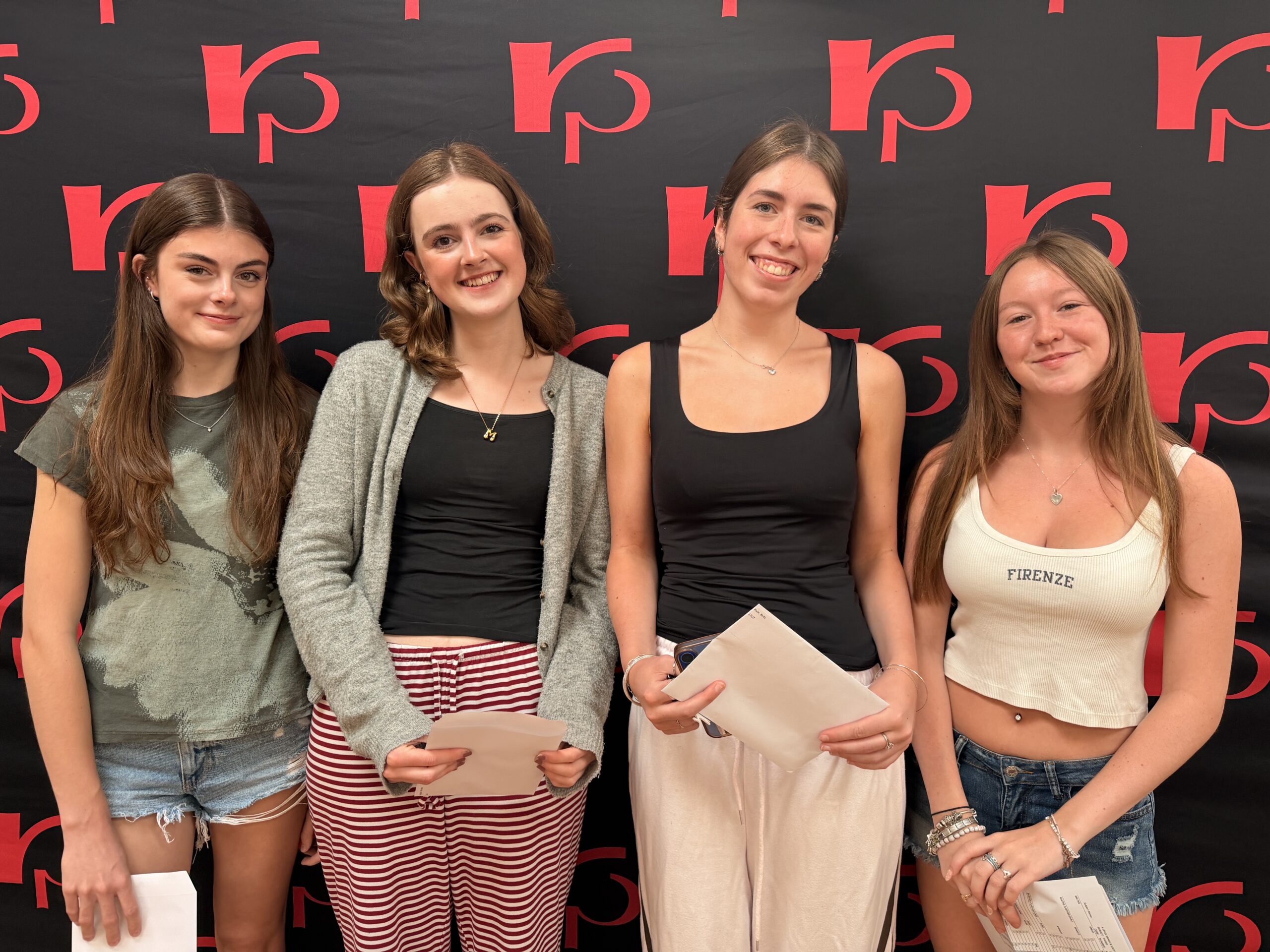 A level results day at Roundwood Park School.