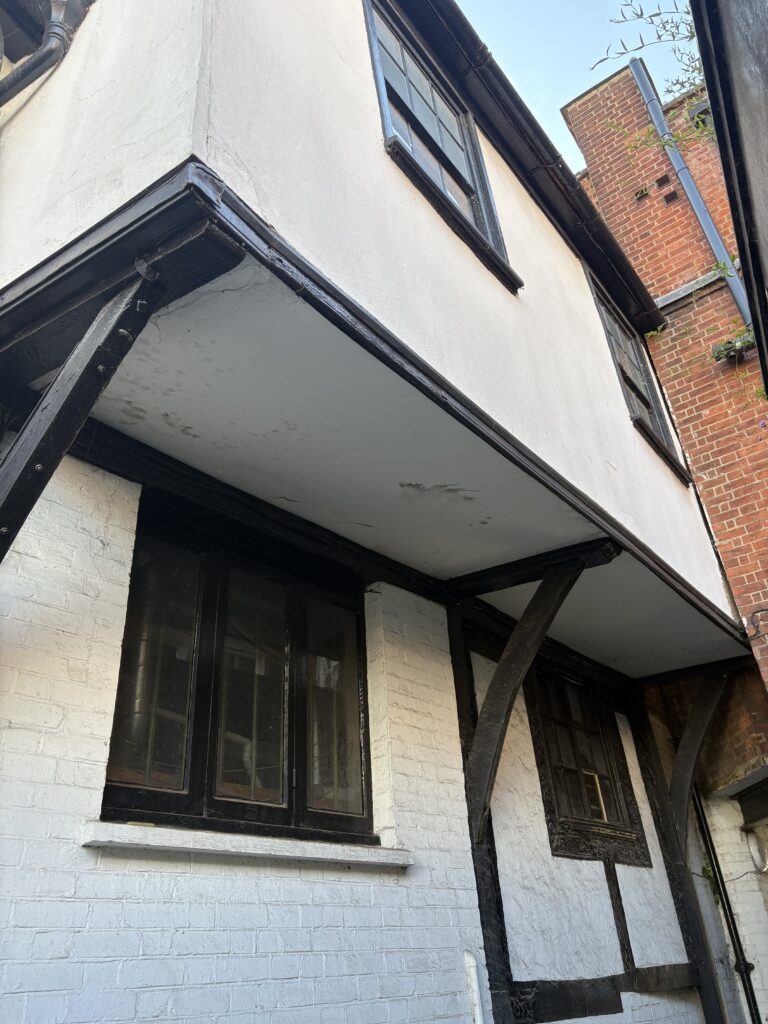 The old butcher’s shop window down Sovereign Way.