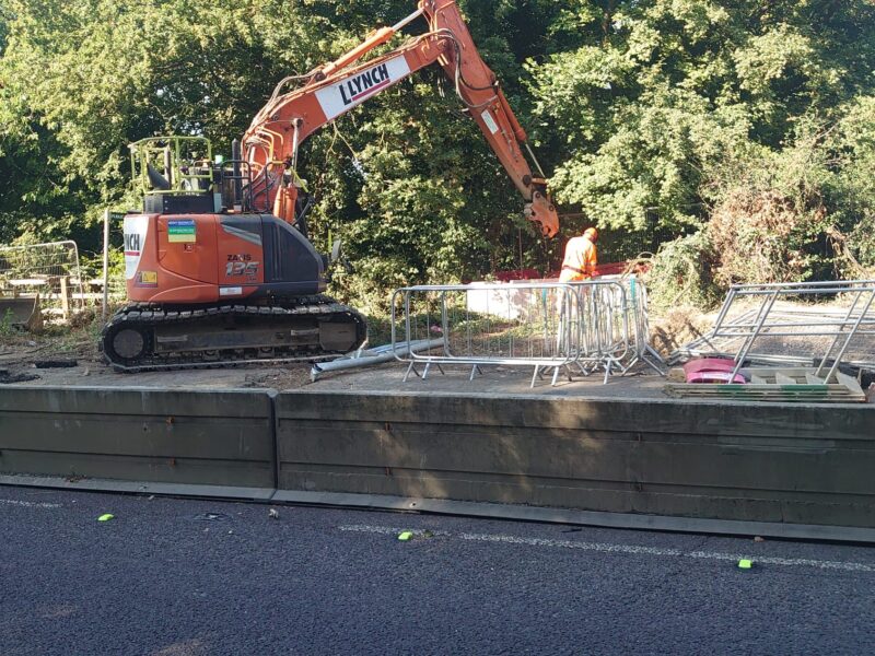 Park Street roundabout works.